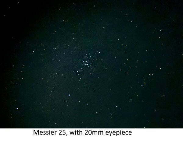 Messier 25, 20mm eyepiece