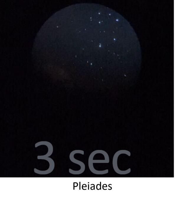 Pleiades, 3 sec